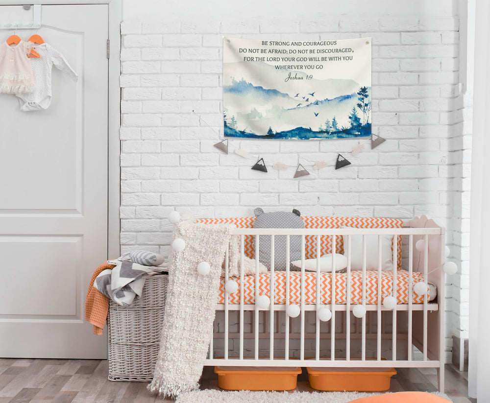 Topthink beige banner decor brightens kids' rooms with scripture