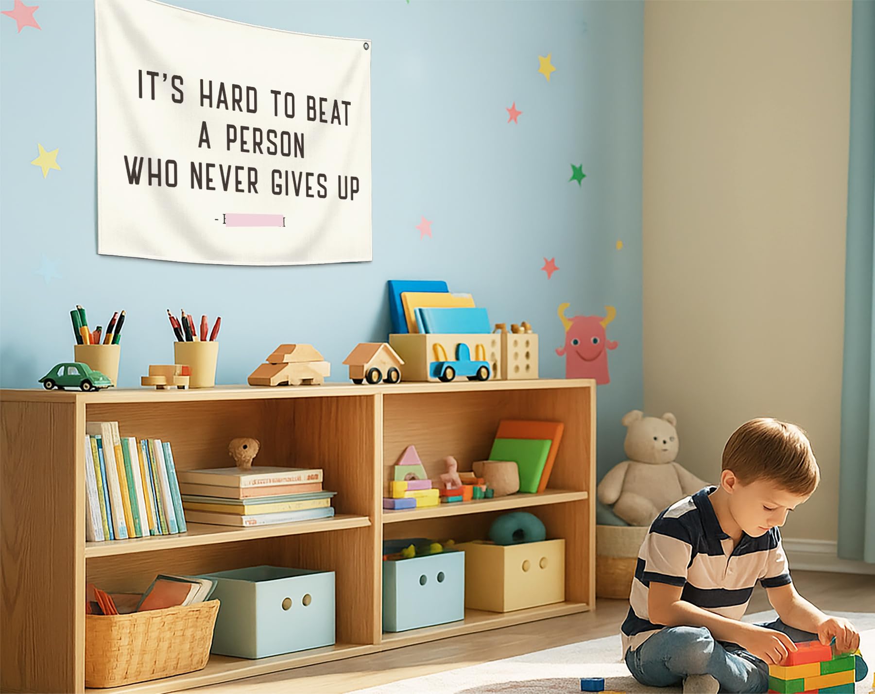 Topthink baby room banner makes a thoughtful gift and wall art option.