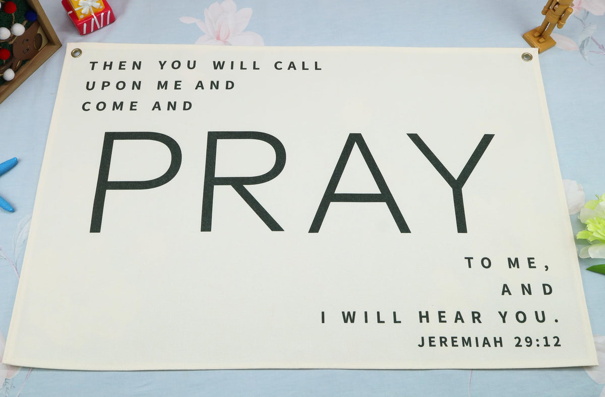 Topthink Bible Verse Banner rectangular hangs as uplifting nursery wall decor