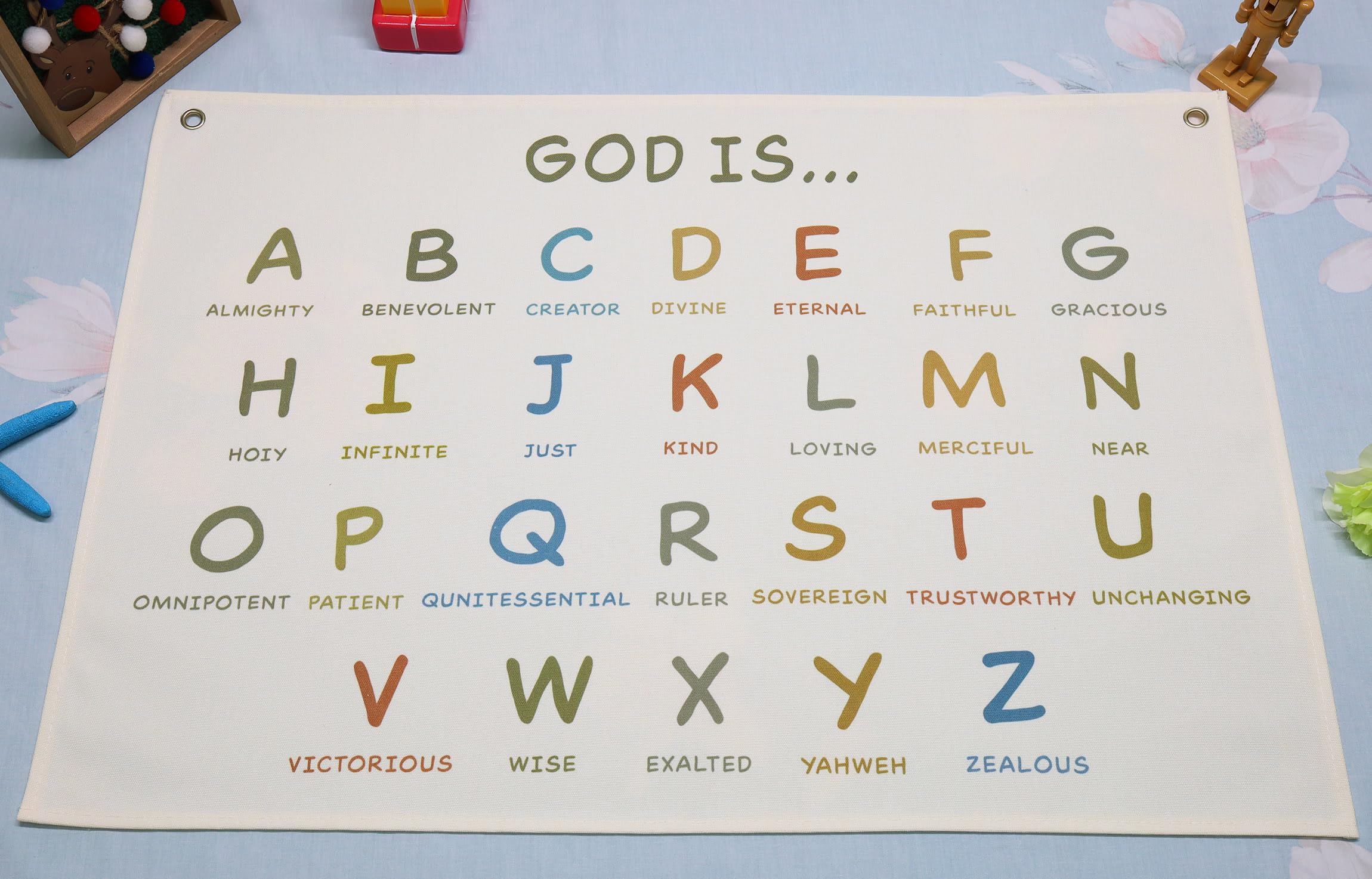 Topthink Bible verse rectangle banner for nursery decor with inspiring scripture