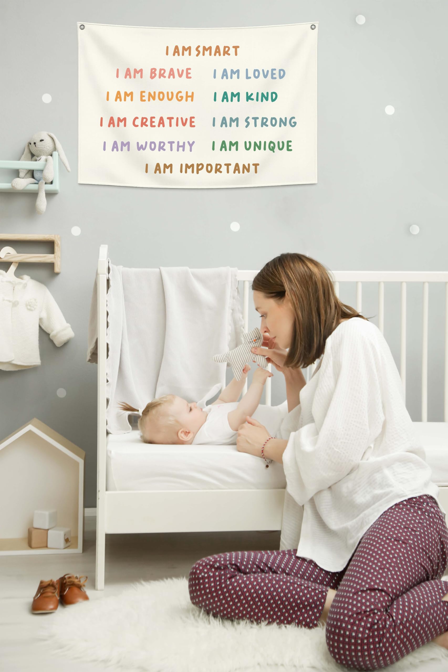 Topthink boho banner flag in kid's room setup for playful decor