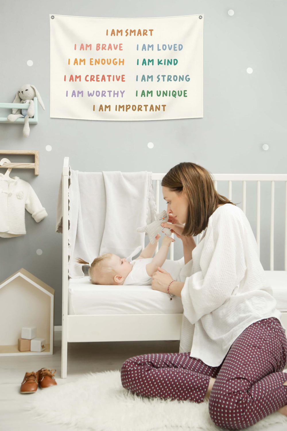 Topthink boho banner flag in kid's room setup for playful decor