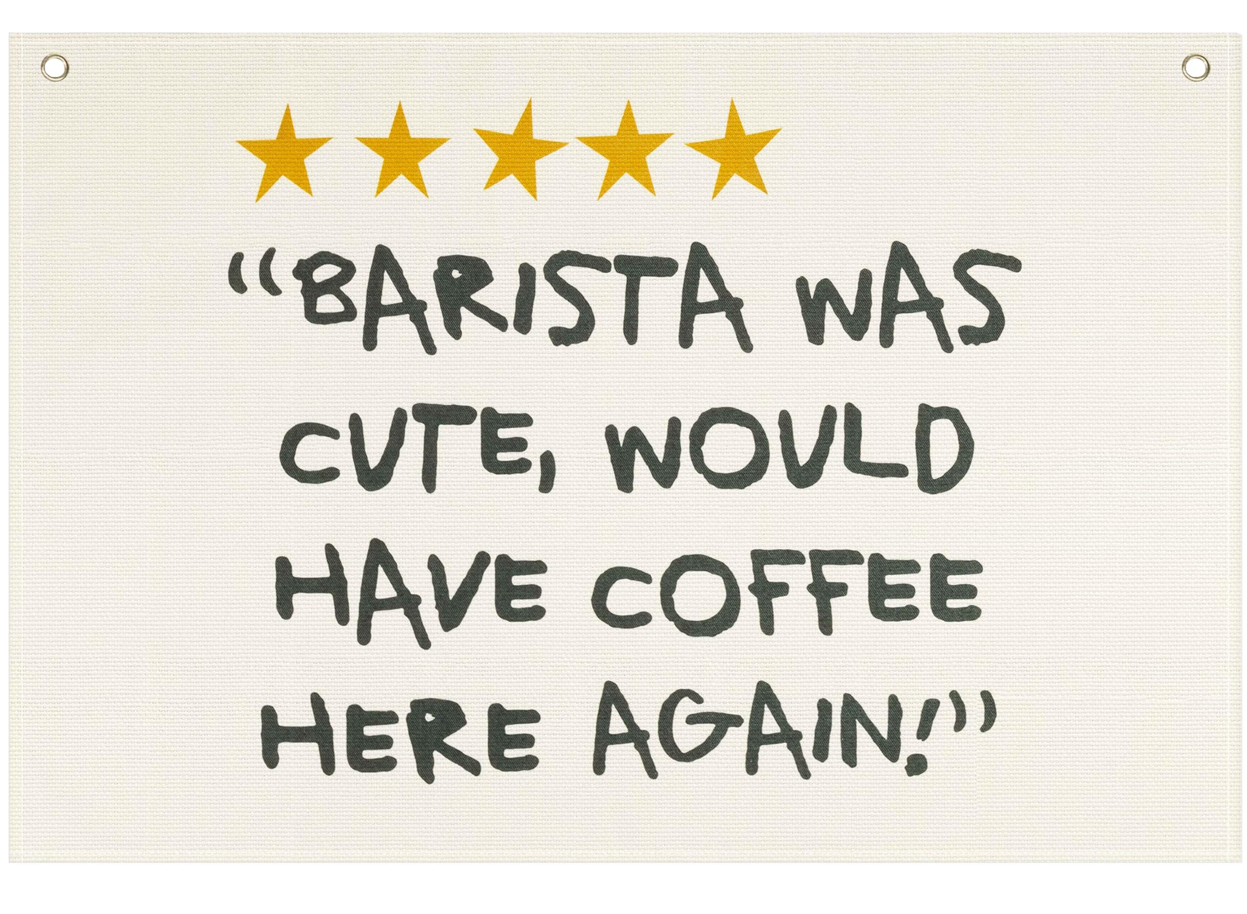 Topthink funny coffee banner flag adds stylish wall art for kitchen or cafe.