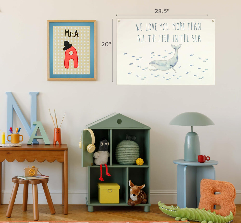 Topthink nursery wall decor banner flag adds cozy ambiance.
