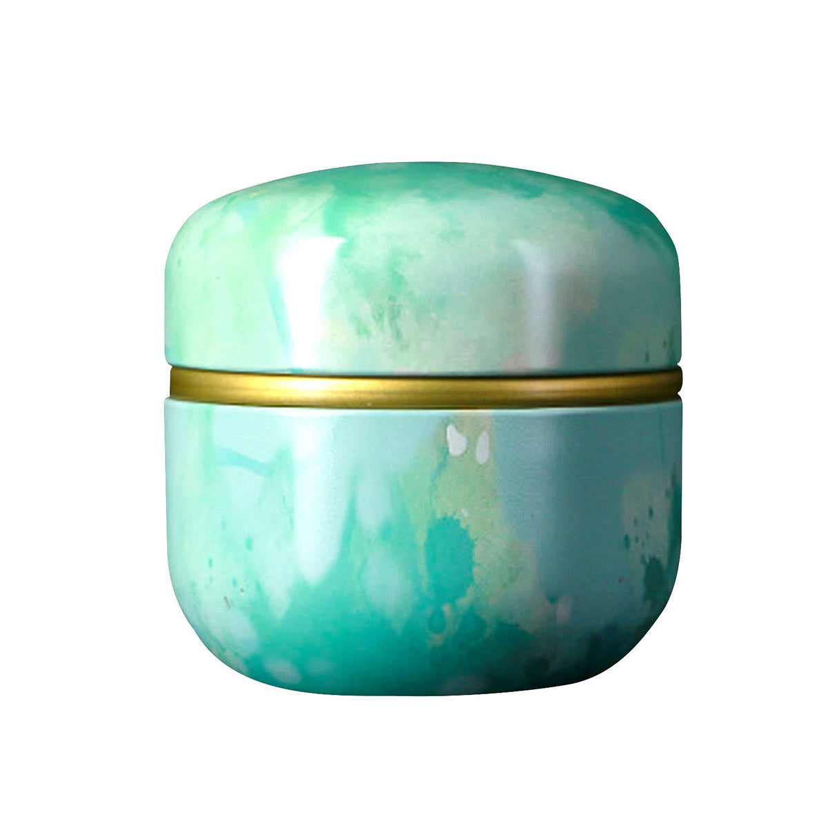Topwon body powder container with puff handle for easy application.
