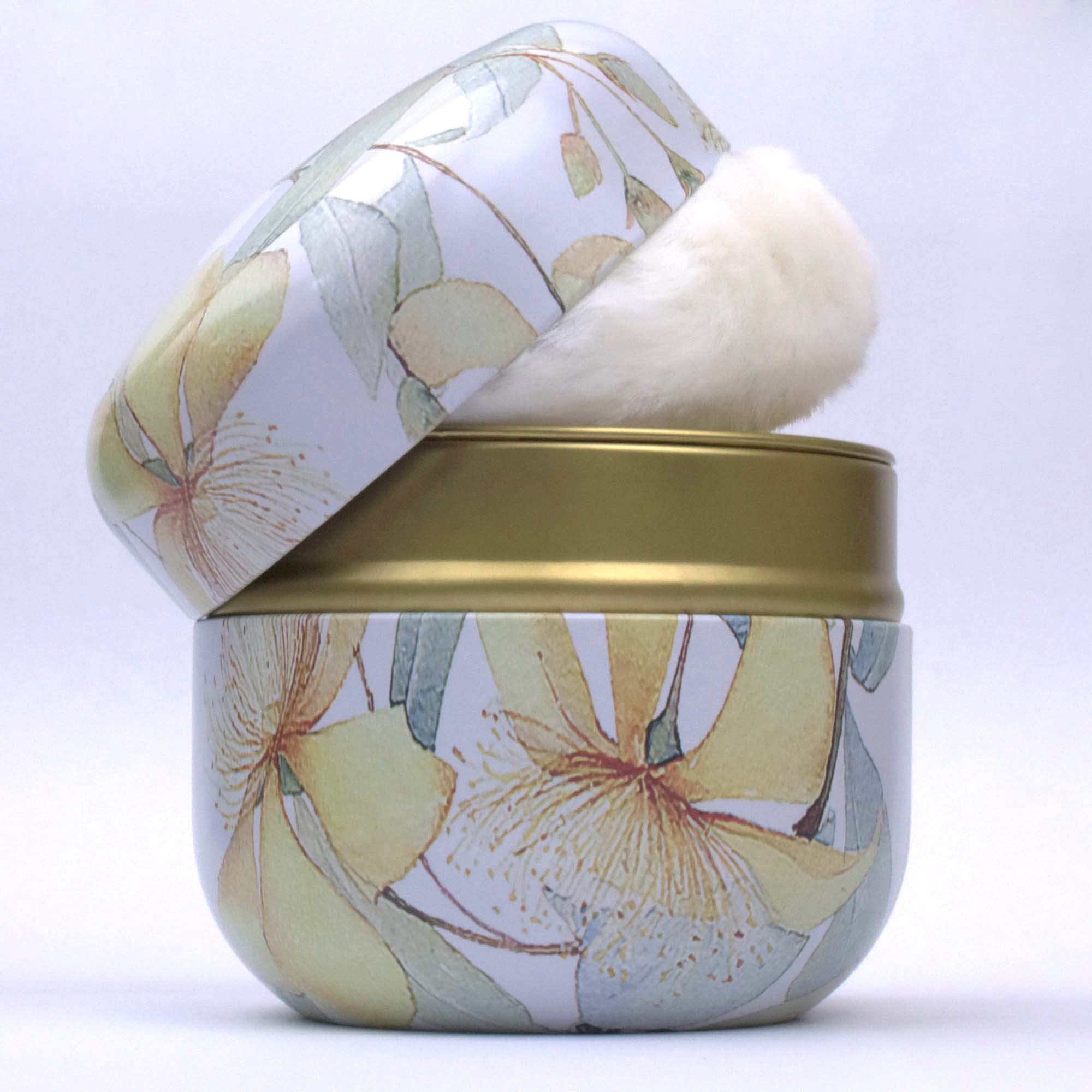 Topwon powder case with puff set for easy body powder application