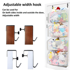 Toread adjustable hooks keep the organizer secure without damaging doors