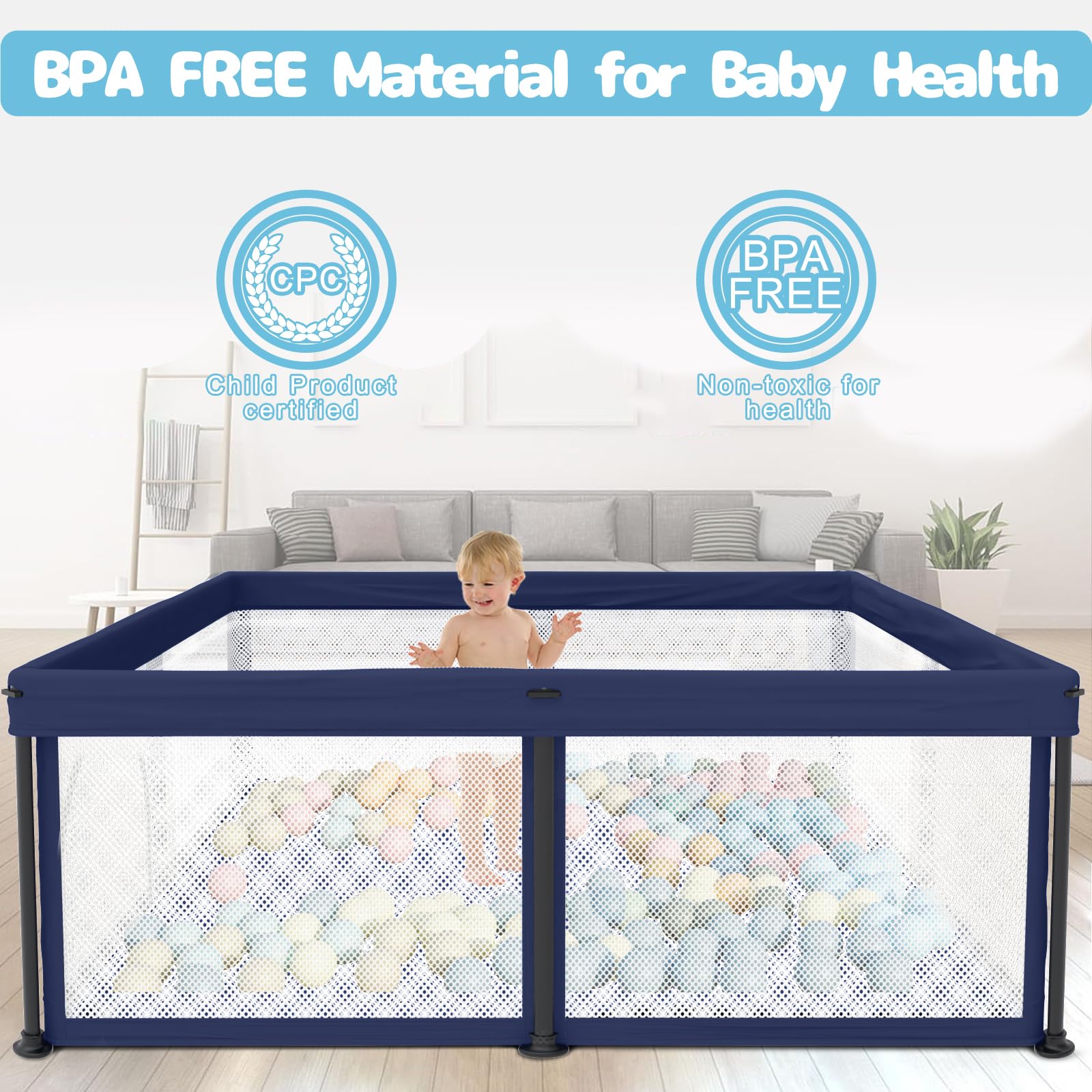 TOREVSIOR foldable playpen folded in carry bag for travel