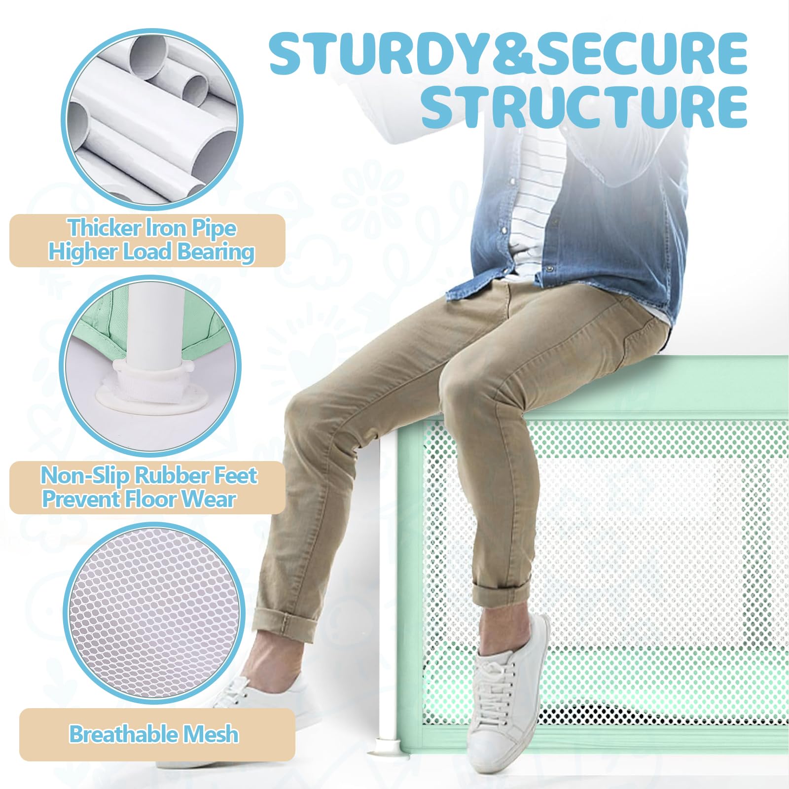 TOREVSIOR baby playpen folding design enables quick setup for on-the-go families.