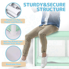 TOREVSIOR baby playpen folding design enables quick setup for on-the-go families.