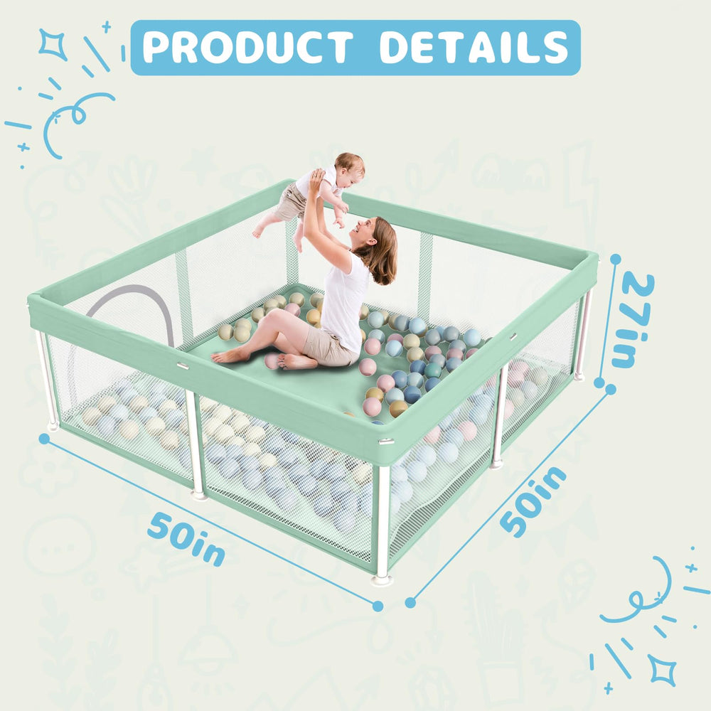 TOREVSIOR includes 50 ocean balls for extra sensory play.