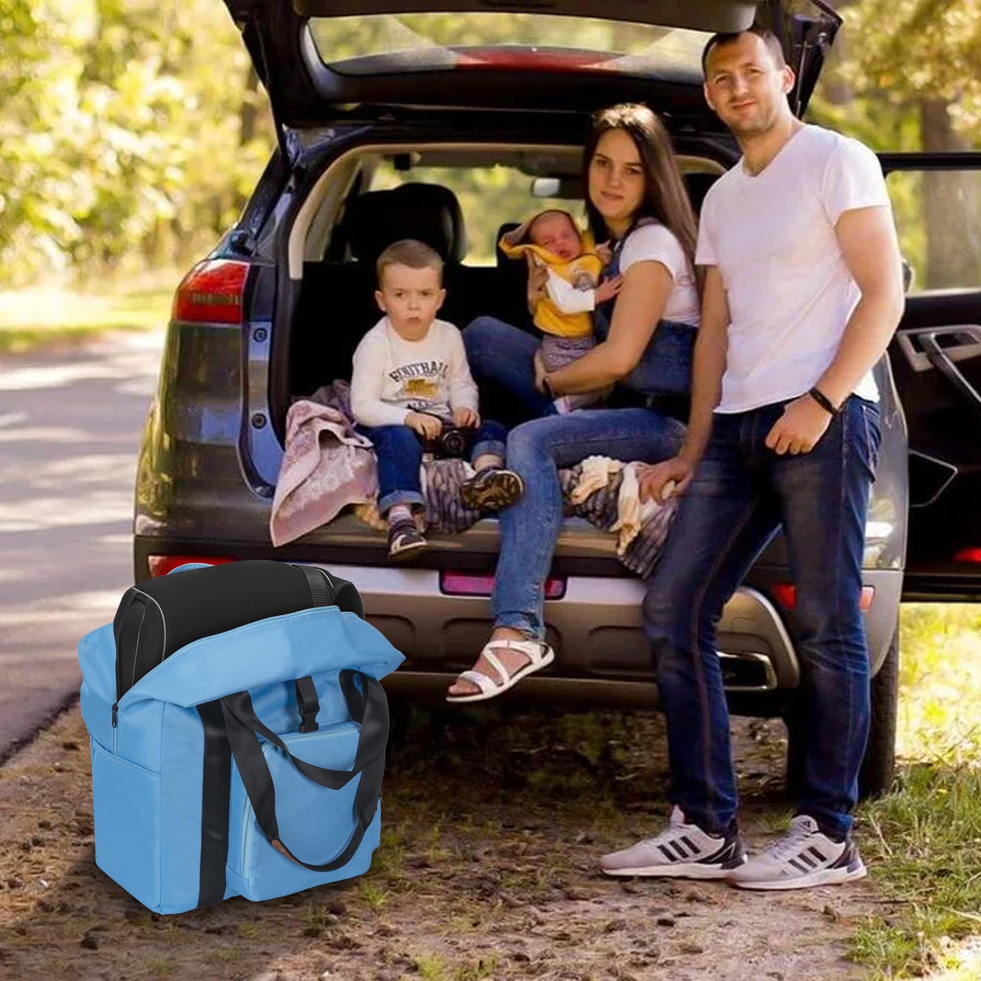 TORIBIO durable nylon material with reinforced stitching offers long-term booster seat protection.