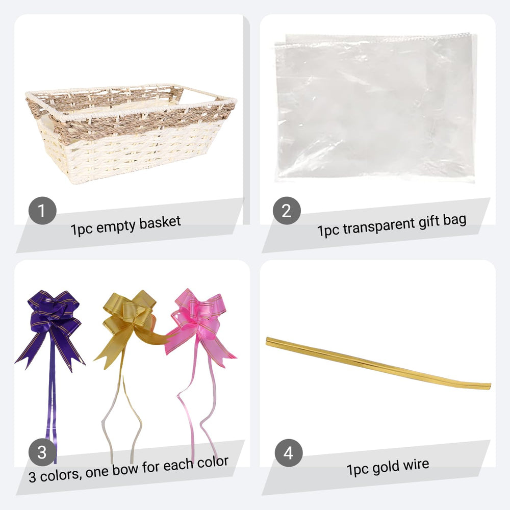 TORMAYS HOME gift bag and ribbon accompany the basket for elegant presentations