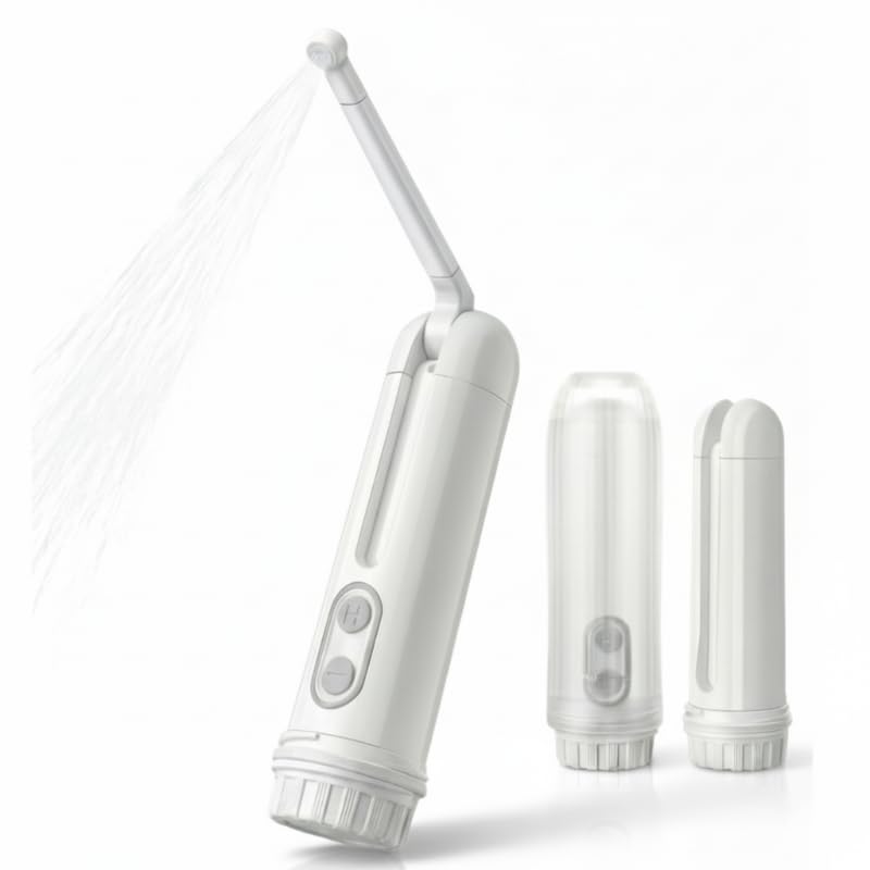 TOSCARA portable bidet sprayer with 180ml bottle for fresh on-the-go cleansing.
