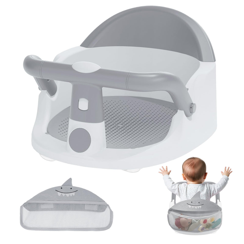 TOSGN Baby Bath Seat with ergonomic backrest for comfortable bathing