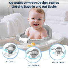 TOSGN baby bath seat folded for travel and small spaces