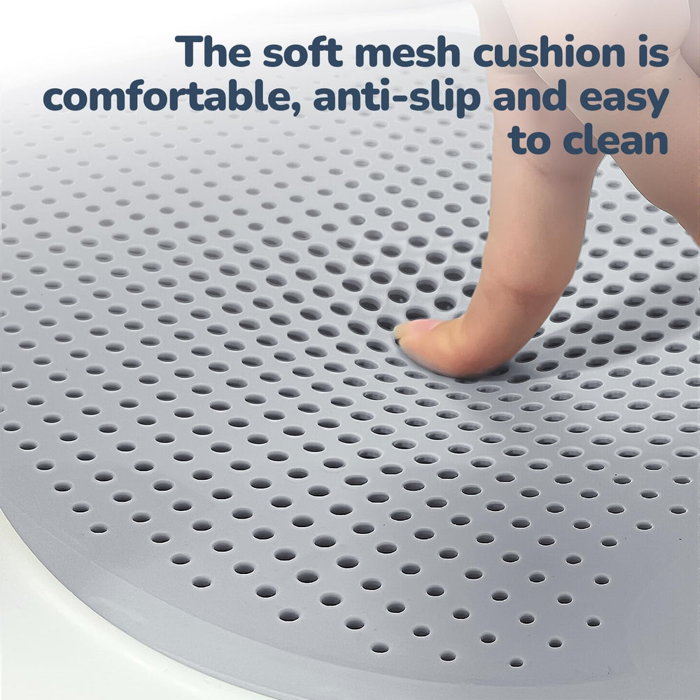 TOSGN Bath Seat with four non-slip suction cups for secure tub attachment