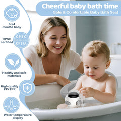 TOSGN bath seat with soft cushions for gentle baby comfort.