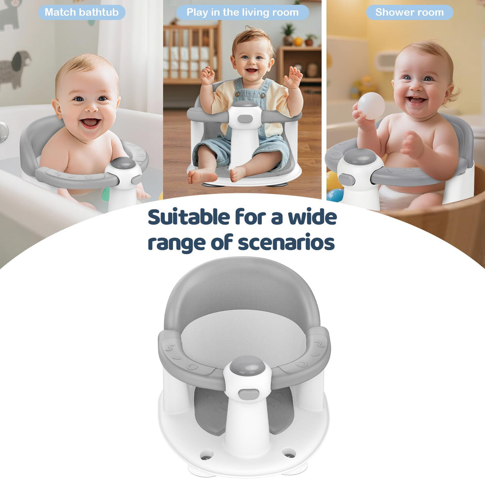 TOSGN bath seat in tub enables easy, mess-free bathing