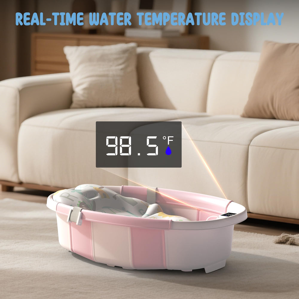 TOSGN collapsible baby bathtub materials include safe PP and TPE for gentle skin.