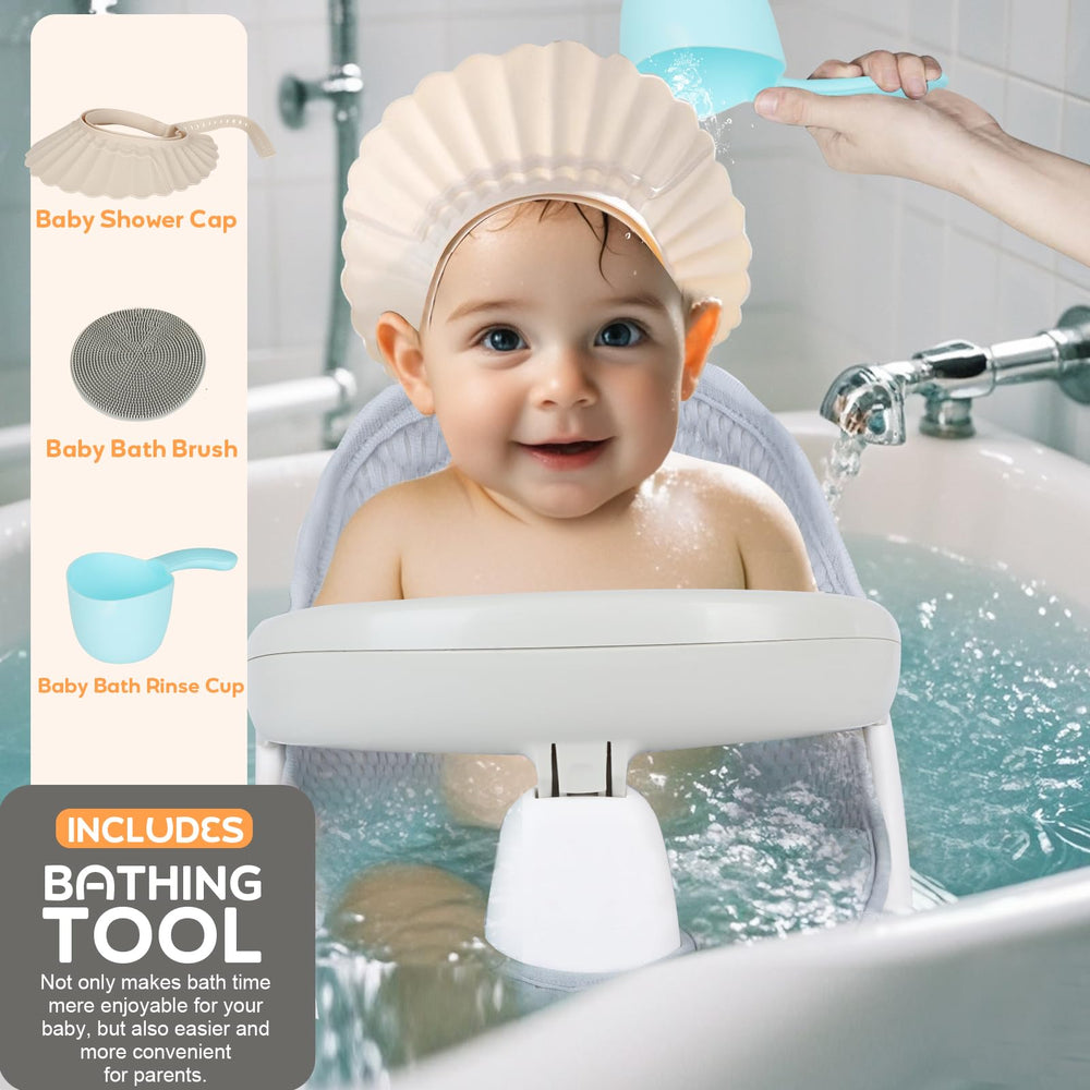 TOSGN Swivel bath seat with 360° rotation for full access around baby