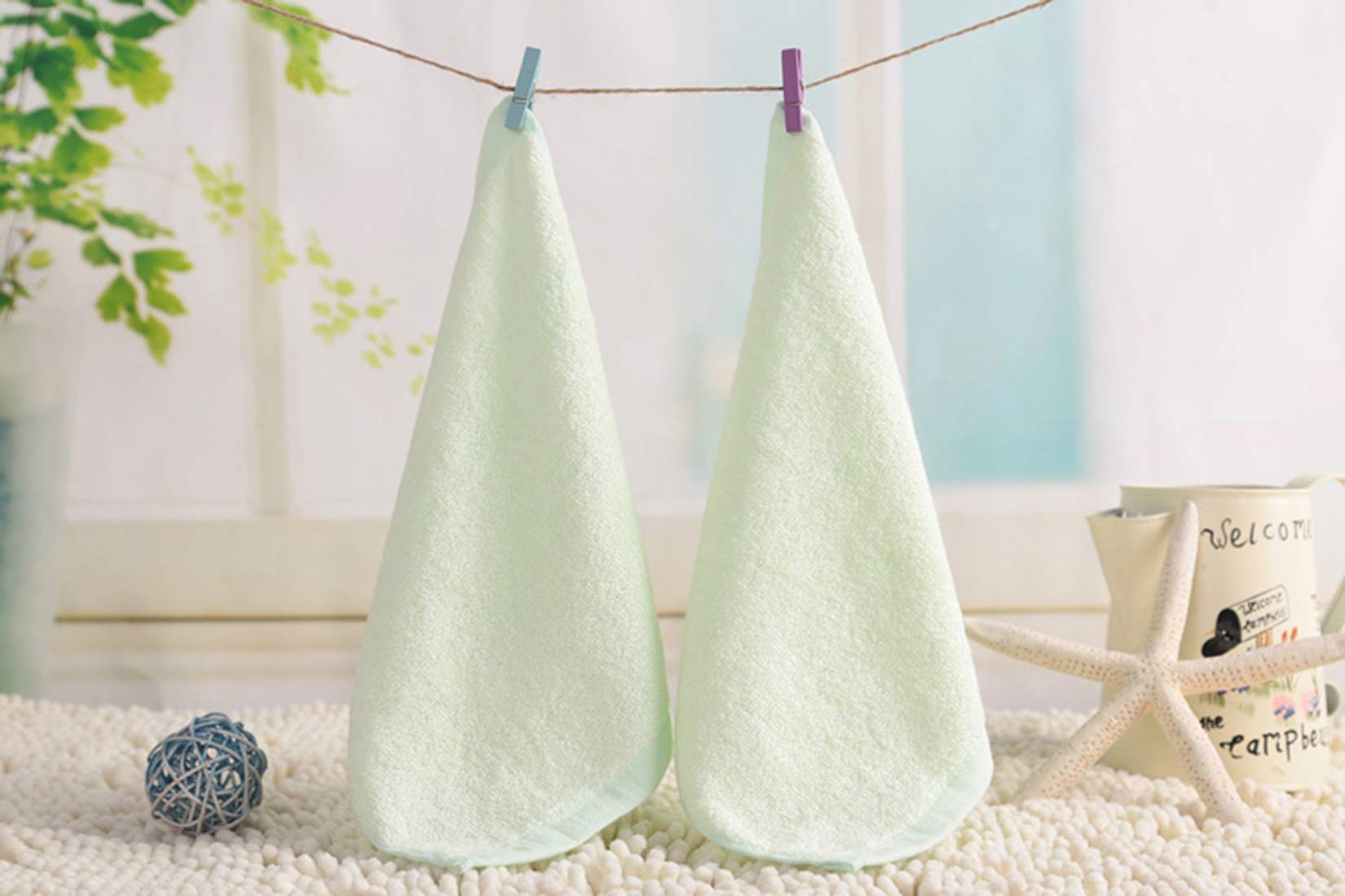 Tosnail 10x10 bamboo washcloth close-up, ultra-soft texture