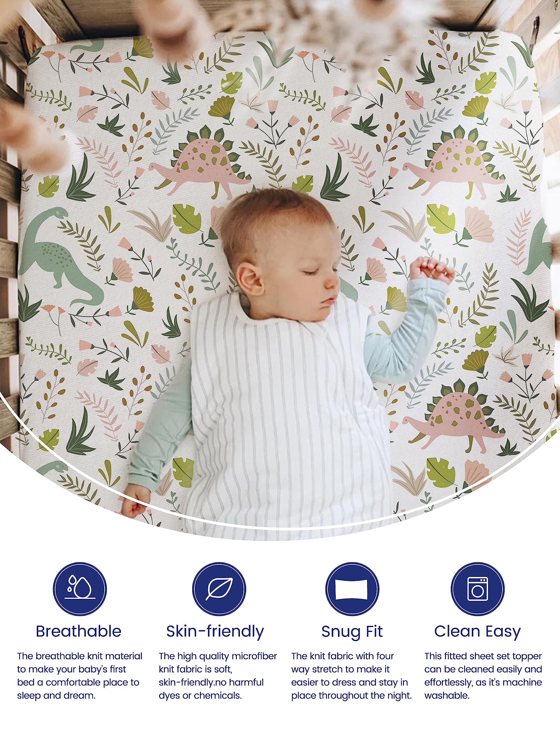 TotAha 28x52x9 extra-deep-pocket fit ensures snug mattress coverage