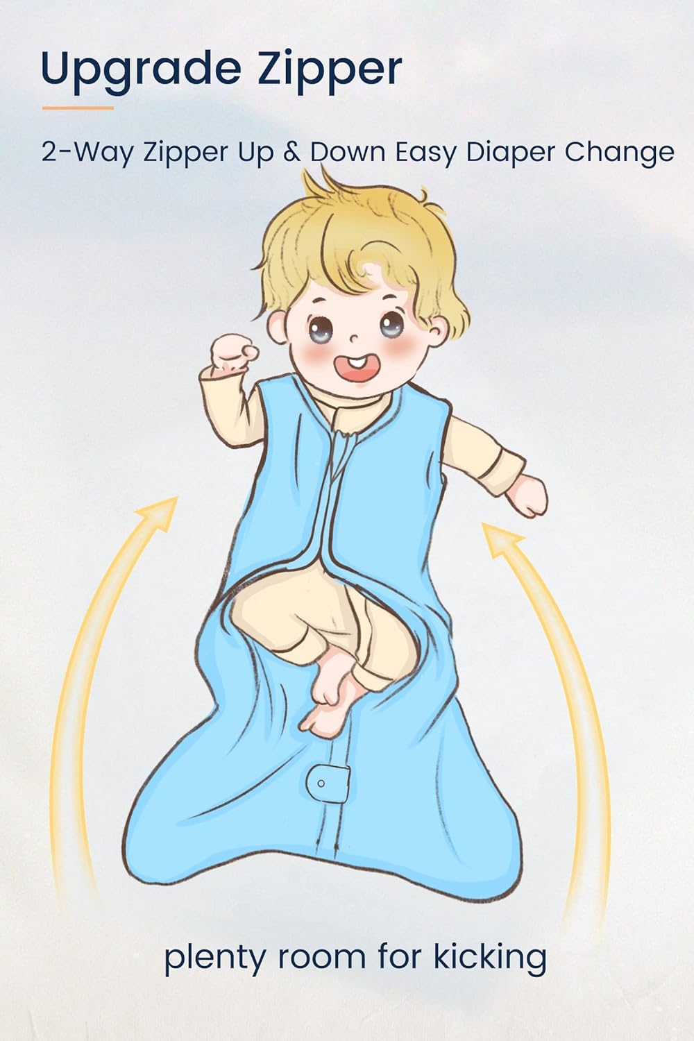 TotAha sleeveless transition sleep sack for swaddle to arms-free sleep