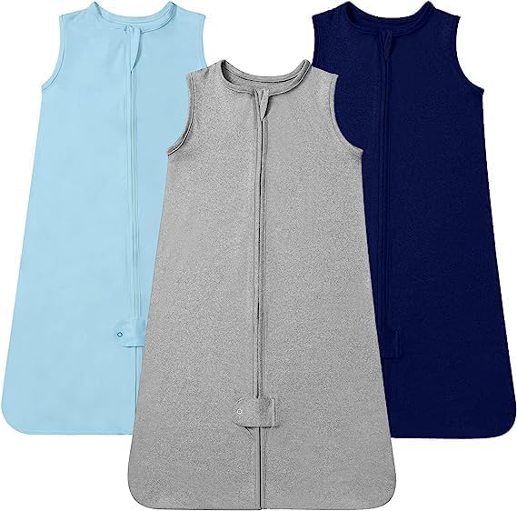 TotAha sleep sack worn by baby illustrating snug, secure fit for easy night-time changes