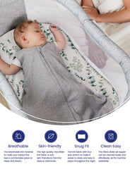 TotAha bassinet sheets breathable knit closeup for cooler, comfortable nights