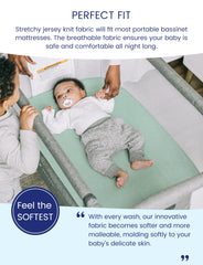 TotAha bassinet sheets compatible with Halo cradle for secure fit