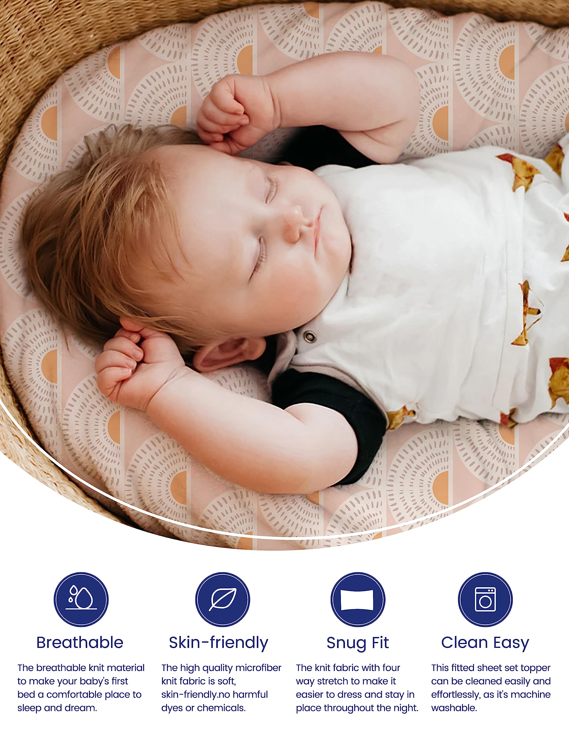 TotAha bassinet sheets TotCare fabric softness demonstrating long-term comfort.
