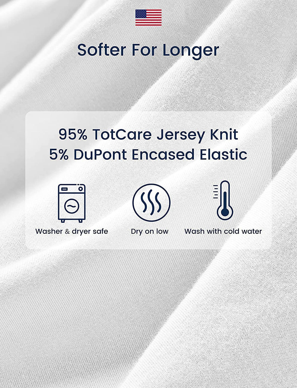 Breathable knit keeps baby cool for all-season use.