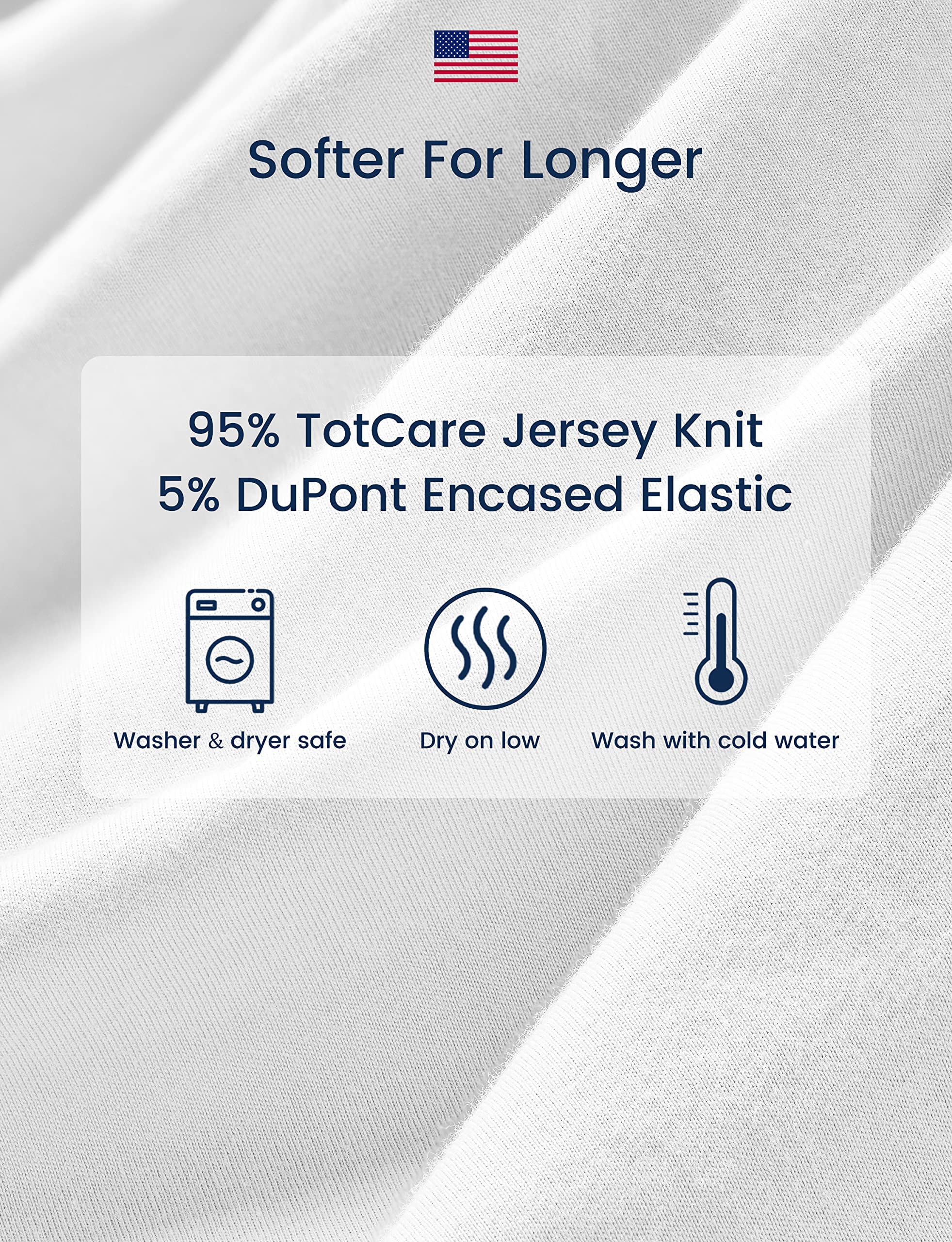 TotAha Cactus Crib Sheets easy-care wash, stays soft after cycles