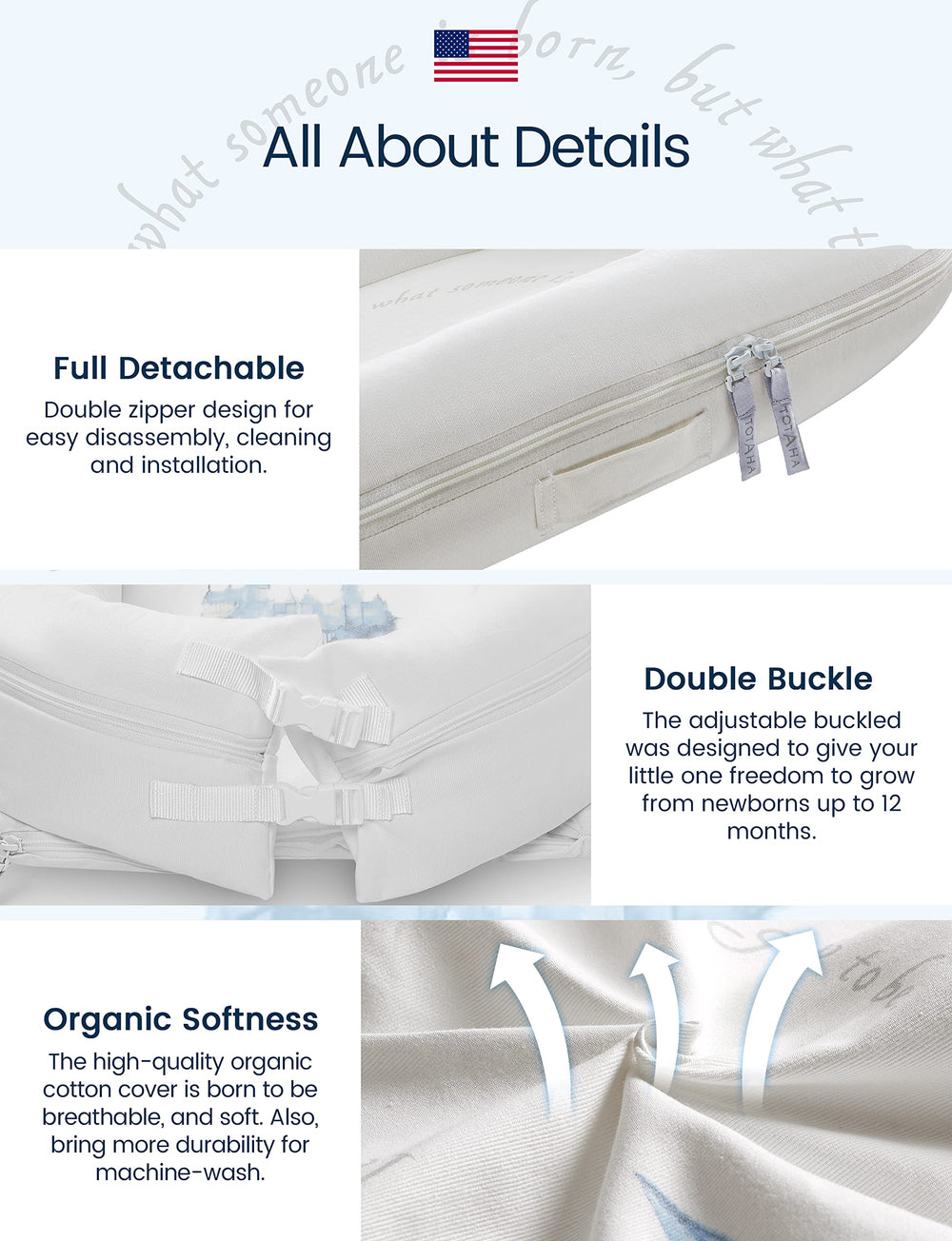 TotAha Castle-01 spare cotton cover option lets you refresh style.