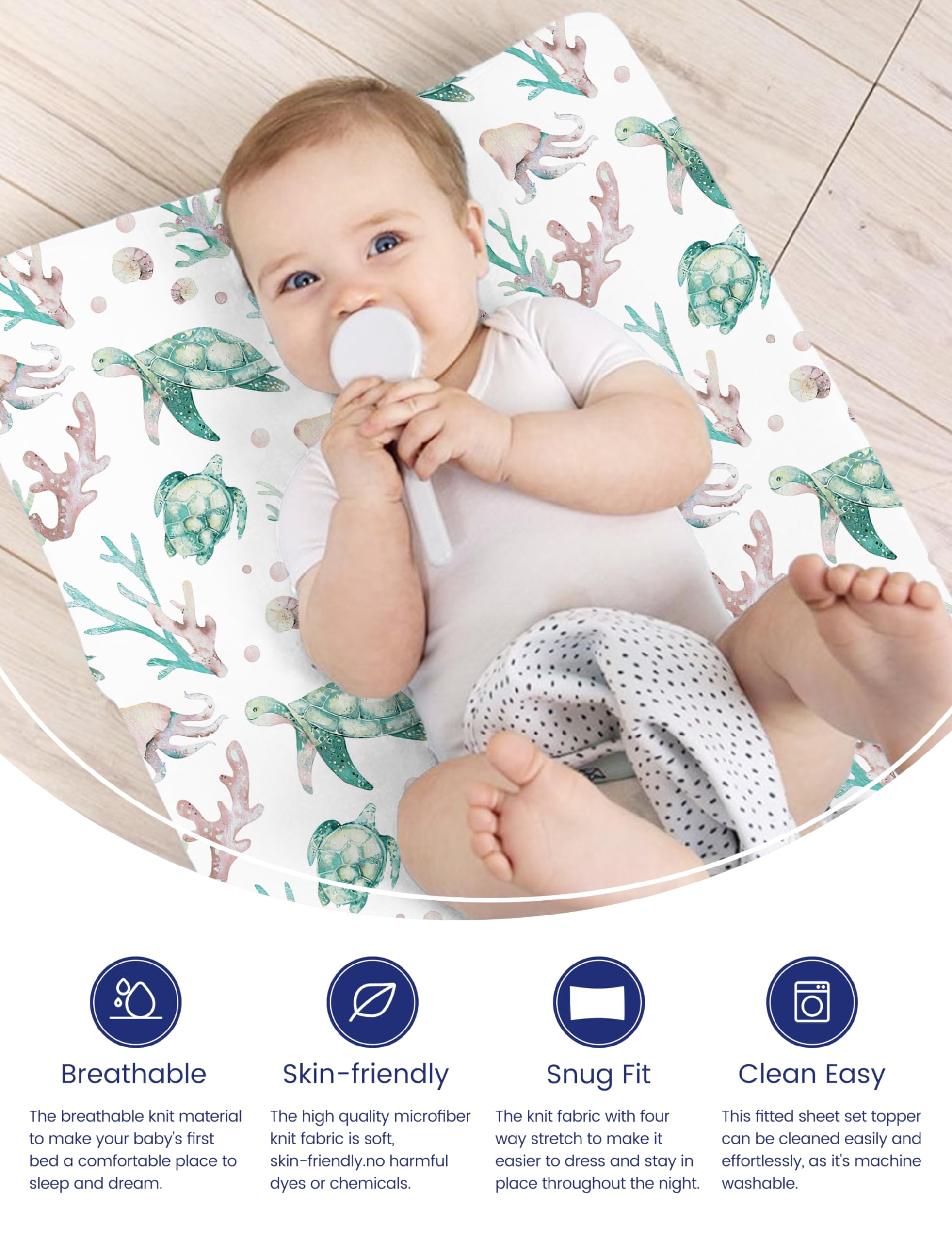 TotAha 2-pack changing pad covers for easy rotation and fresh sheets.