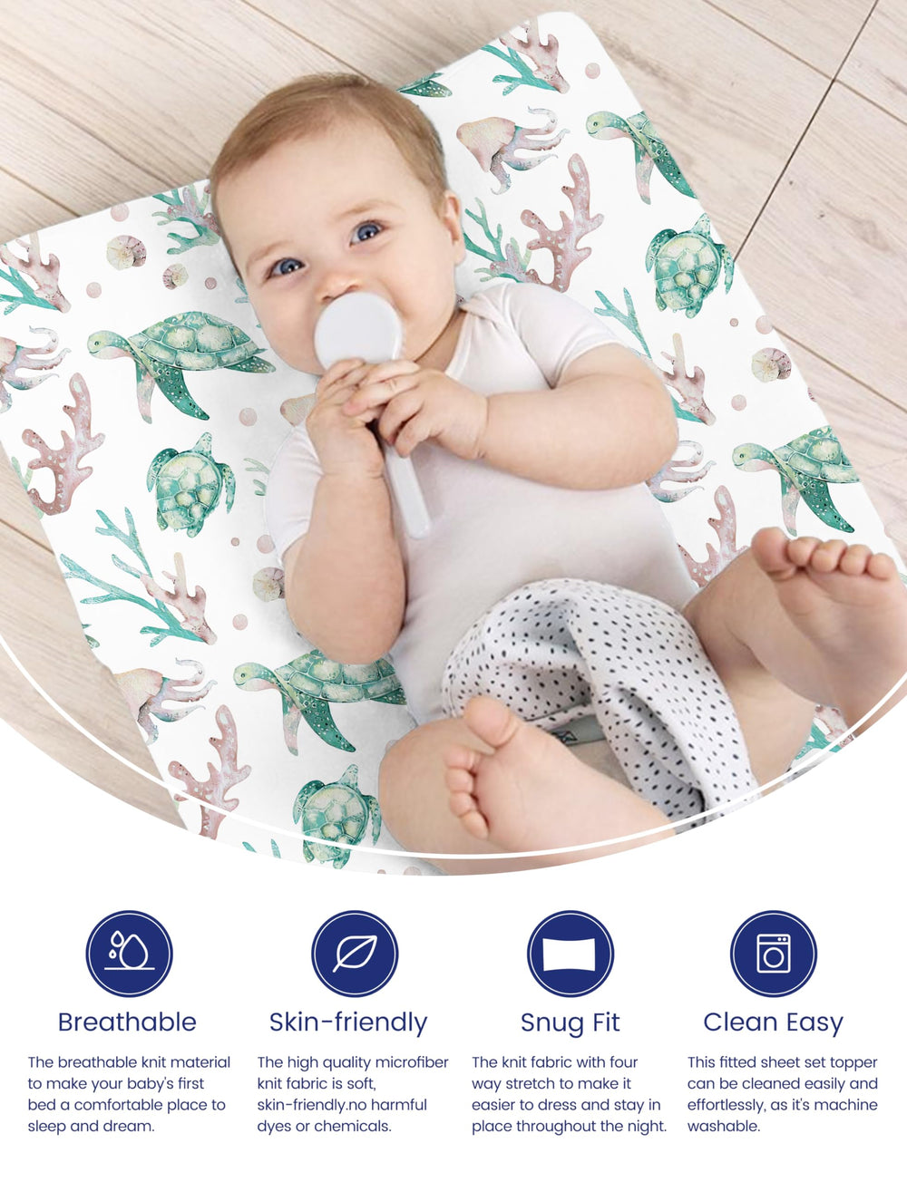 TotAha 2-pack changing pad covers for easy rotation and fresh sheets.