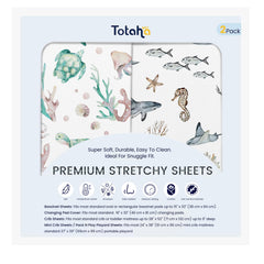 TotAha changing pad cover in buttery-soft jersey knit offers gentle comfort during diaper changes.