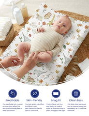 TotAha 5-inch deep pocket secures the changing pad for a snug fit.