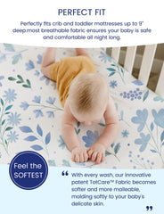 TotAha crib sheets close-up texture displaying durable knit