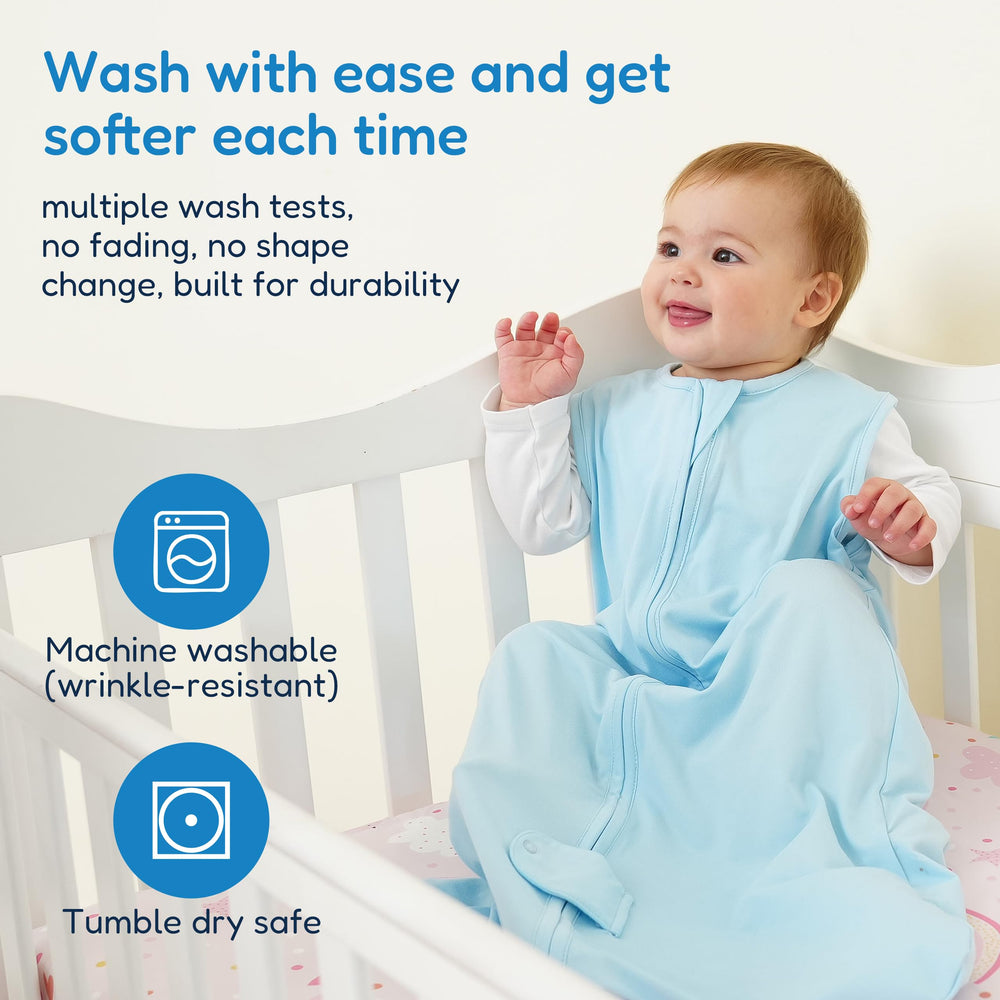 TotAha Sleep Sack features chin guard and zipper guards for skin protection.