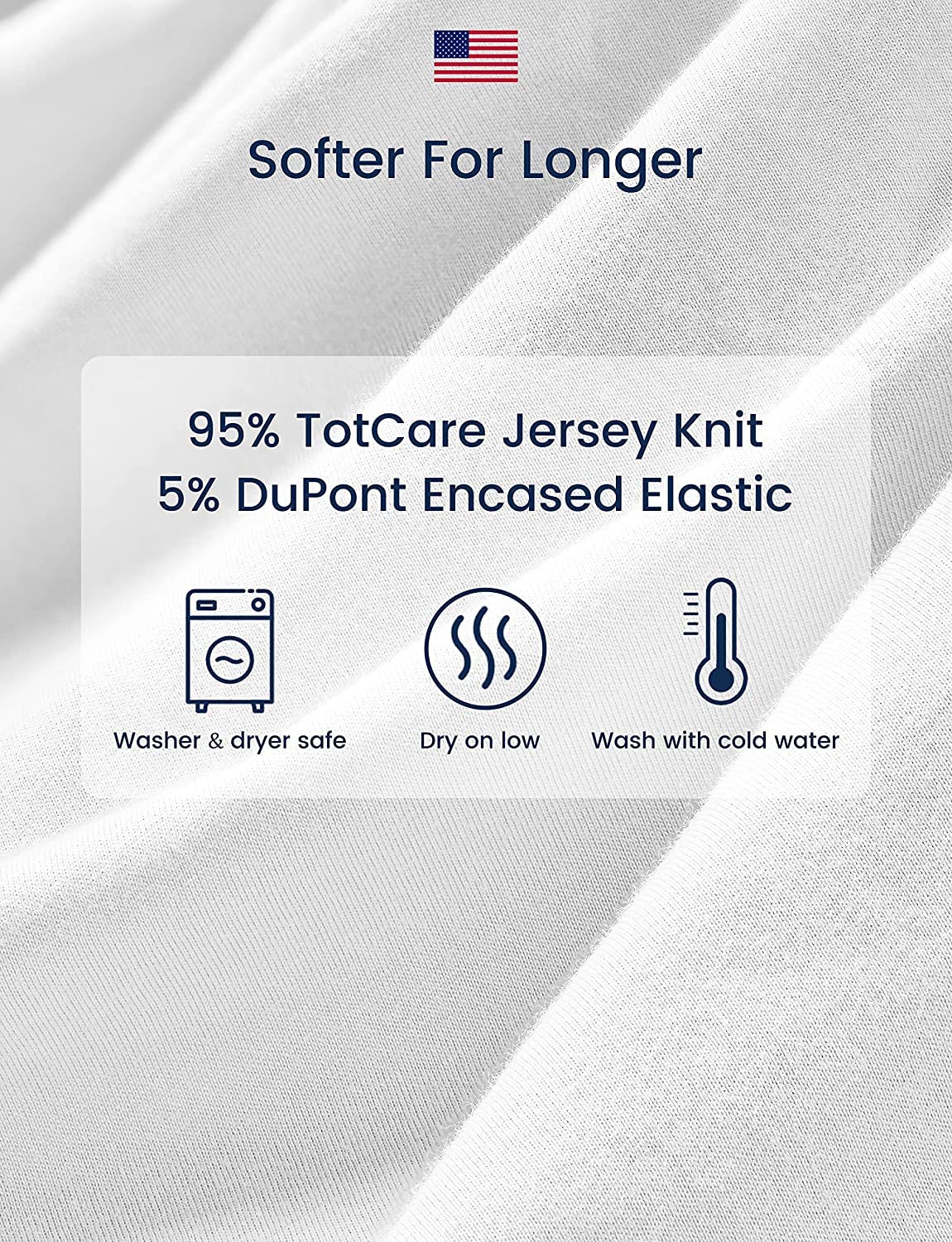 TotAha durable-washable pack-n-play sheet maintains softness after frequent washing.
