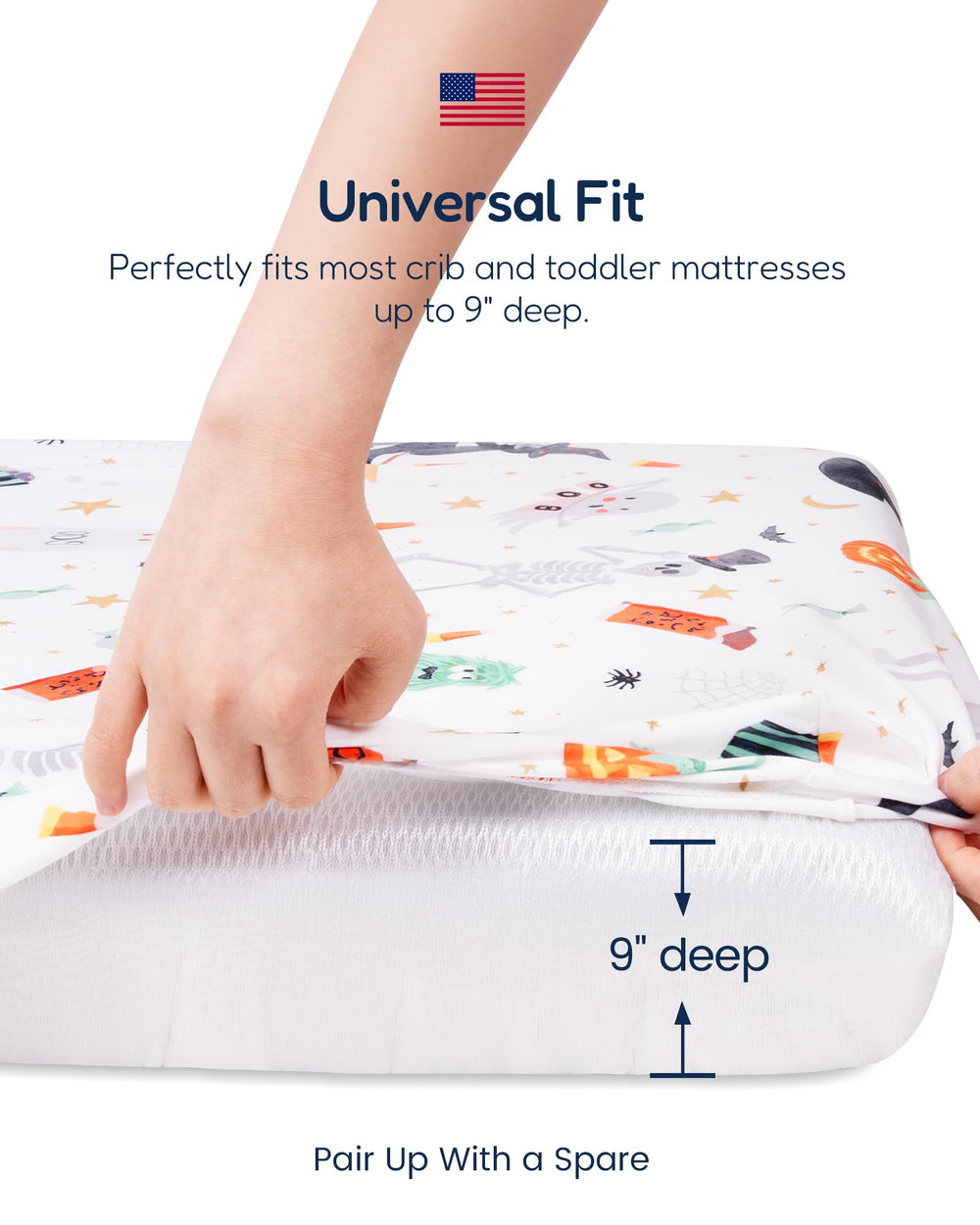 TotAha all-season jersey-knit crib sheet for year-round comfort