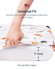 TotAha all-season jersey-knit crib sheet for year-round comfort