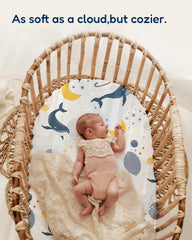TotAha halo bassinest fitted sheets maintain snug edges for secure nightly sleep.