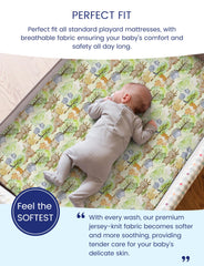 TotAha mini crib sheet with cute deer pattern adds playful comfort.