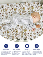 TotAha Premium Soft Pack n Play Sheets Cute Bear, silky touch.