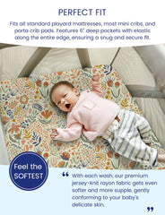 Secure fitted edges on TotAha sheets for snug fit.