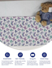 TotAha soft pack n play sheets on a Graco mattress showing snug fit and breathable comfort