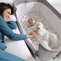 TotAha bassinet sheets fit oval and rectangular mattresses securely.